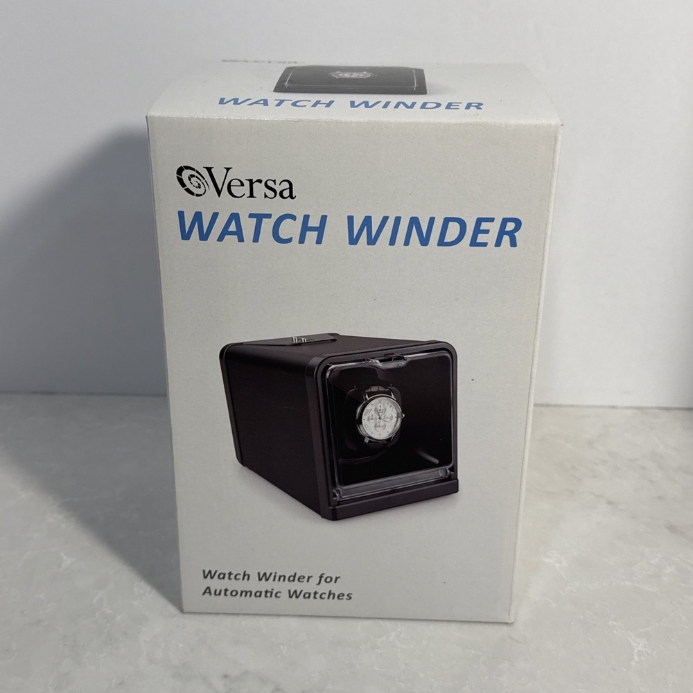 VERSA AUTOMATIC WATCH WINDER G077 BLACK DIRECT DRIVE MOTOR TESTED VGC!